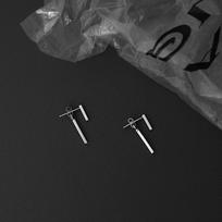 New S925 Silver Fashion Simple T Bar Drop Earring for Women Geometric Ear Jacket Earrings Wedding Party Gifts Fine Jewelry