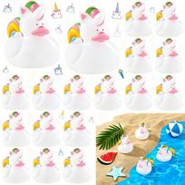 Unicorn Rubber Ducks Mini Rubber Ducks Bulk Small Rainbow Unicorn Duckies Toys for Girls Boys Birthday Pool Party Favors