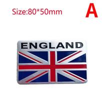 3D Aluminum ENGLAND United Kingdom UK National Flag Map Car Motorcycle Badge Emblem Decal Sticker For Land Rover MINI Jaguar