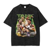 Tank Gervonta Davis T-shirts Vintage Washed Ali Jr T Shirt Oversized Short Sleeve Boxing Champion Tshirt Tops Tees Men Cotton S