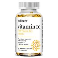 Vitamin D3 (5000 IU) Dietary Supplement, With Vitamin K2, 120 Softgels Per Bottle 120 Capsules