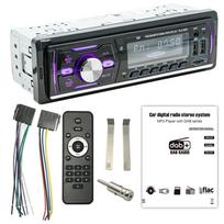 2026 Portable Car Stereo Unit FM AM DAB AUX RDS USB Function Bluetooth Single 1 DIN Remote Control MP3 Player 7-color Lights Multifunctional 12V Radio