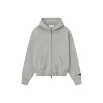 Fear of God Essentials Classic Fleece Zip-Up Hoodie Concrete Heather Men Tops Grey 192SP254785F S