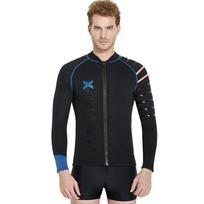 Mens 3mm Neoprene Wetsuit Top Snorkeling Surfing Diving Winter Swimming Warm Long Sleeve Rash Guard Large juoda