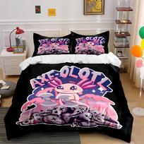 Cute Axolotl Warrior Bedding Set Bedding set (1 duvet cover, 2 pillowcases, duvet not included) 135x200cm