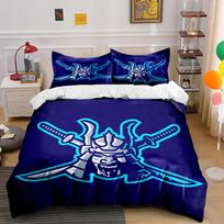 Samurai Mask with Swords Bedding Set Bedding set (1 duvet cover, 2 pillowcases, duvet not included) 135x200cm
