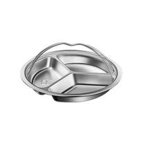 Stackable Stainless Steel Steamer Basket Anti-Scald Steaming Pan Divided Steamer Plate  Corn 3 Grids 19cm