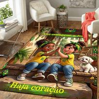 1pc Brazilian Celebration Spirit Carpet Rug for Bedroom Living Room Decor Sofa Home Game Area Rug Non-slip Floor Mat. DT71601124 40cm x 60cm