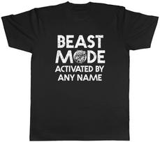 Personalised Beast Mode Activated by Any Name Gym Mens T-Shirt Tee Gift Top M