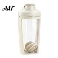 Meal Replacement Shake Cup Shaker Bottle with Handle And Mixing Ball, Double Layer Sports Water Insulated Fitness Bottle, Protein for Gym Outdoor Use 500ML