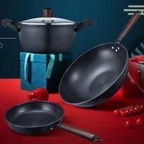 Zhang Xiaoquan Ancient Style Fine Iron 3-Piece Cookware Set