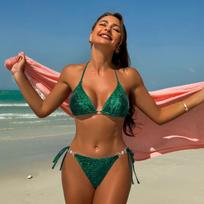 European And American New Popular Bikini Sexy Strap Backless Triangle Bag Neck Beach Bikini S