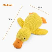 Cute Duck Plush Dog Toy Bite Resistant Squeaky Chew Toy Teeth Cleaning Interactive Puppy Companion for Small Medium Large Dogs