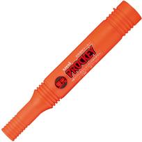 Mitsubishi Pencil Procky Twin Sign Broad Fine Fluorescent Pack of 10 Water-Based Pen, + Tip, Orange, PM150TRK.4,