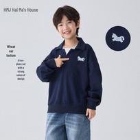 Boys' Polo Collar Spring Sweatshirt 130