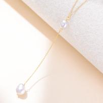 Fine Jewelry S925 Sterling Silver Natural Freshwater Pearl Tassel Choker Necklaces 405cm