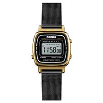 SKMEI 1901 Digital Watches for Women Fashion Alarm Water Resistance Stainless Steel Sport Watches