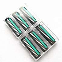6Pcs Manual Double Layer Razor Blade Old-Fashioned Gillettee Beard Blades Men Razor 6pcs gray