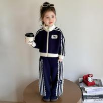 Girls' Lace Zip-Up Two-Piece Autumn Outfit - Sporty & Fashionable 2025. 120 cm