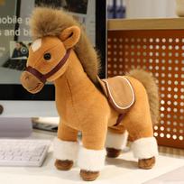 Cute simulation pony doll plush toy pony doll Year of the horse mascot boy soothing rag doll 30cm（0.25kg） ruda