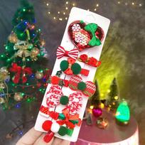 Ten-Piece Christmas Antler Hair Accessories Set - Cute Girly Headwear and Hair Clips