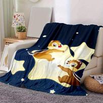 1pc, Disney Chip & Dale Starry Night Blanket Disney Home Decor Blanket Soft Throw for Couch, Bed, Car, Travel, Camping, Office Nap Gift 80x120cm