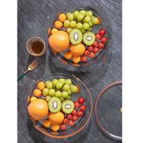 Transparent Portable Fruit Plate High-end Outdoor With Handle Ice Bucket Creative Fashion Living Room Home Compartment Snack Fruit Plate One Size