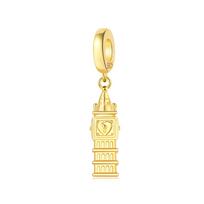 Copper Craft Golden Colour London Big Ben Pendants Bracelet Beads Fit Women Jewelry Party Charms Handmade Fine Gift Accessory