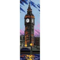 11CT Stamped Double-Sided Big Ben Cross Stitch Bookmark Kit 18x6cm Pastoral Needlework Embroidery Craft Kit for Reading Day Gift
