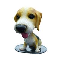 Shake Head Dog Car Dashboard Decoration Funny Nodding Dog Ornament Resin Auto Interior Accessories for Car Office Desk
