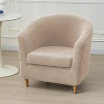 2pcs/set Leaf Jacquard Club Tub Chair Cover  Elastic Armchair Slipcover Non Slip Couch Cover with Cushion Cover All-inclusive