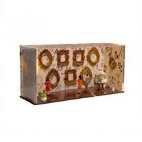 DIY Mini Museum Silhouette Shadow Box Frame Kit with 9 Gold Frames 5 Figurines Custom Memory Display Case Frame for Anniversary Wedding Birthday A beige