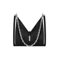 Givenchy Cut-Out Silver Finish Metal Detail G Cube Chain Smooth Calfskin Leather Mini Handbag Women Handbag Black BB50HNB00D-001 Basic Set (Bag+Dust Bag)