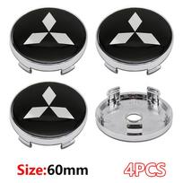 4Pcs 60mm Car Wheel Center Hub Cap Stickers Auto Rim Cover For Mitsubishi Pajero Outlander XL Montero Lancer Triton l200 Galant