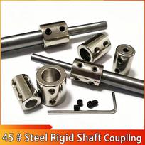 1PCS 45 # Steel Rigid Coupling Aperture:4-4mm~12-12mm 45 Steel Transmission Connector Rigid Shaft Coupling 4-4mm