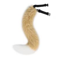 Adults 26 Inch Wolf Tail Soft Long Fur Cat Fox Costume Tail For Halloween Fancy Party Costume 26 inch beige