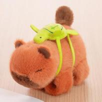 Adorable Cartoon Capybara Plush Toy Wristband For Kids In Brown And Orange Colors