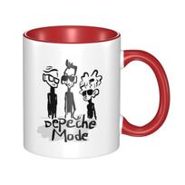 Kawaii Depeches DM Mode Musician World Tour Mug Funny Ceramic Coffee Cups Tea Mugs Milk Cup Drinkware Gift for Friends One Size raudona