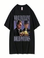 Funny What Excellent Boiled Potatoes Meme Graphic T-Shirt Men Women Vintage Oversized T-Shirts Summer Male Causal Cotton Tshirt S įvairiaspalvis