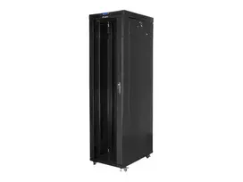 LANBERG free standing rack 19inch cabinet 47U 800x1000 glass door LCD flat pack black