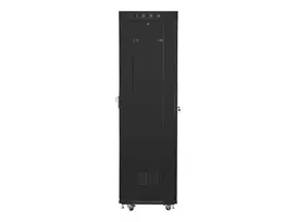 LANBERG free standing rack 19inch cabinet 42U 600x600 glass door LCD flat pack black
