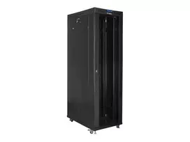 LANBERG free standing rack cabinet 19/42U 600x1200 glass door LCD flat pack black
