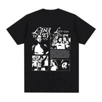 Singer Lana Del Rey Print T Shirt Women Fashion Hip Hop men's tshirts Streetwear Harajuku Short Sleeve T-Shirt Unisex summer tee S gray