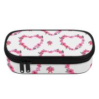 Pencil Case Printed 300D Polyester Zip Around Closure with Mesh Pocket Removable Divider and Pen Slots for School and Study One Size