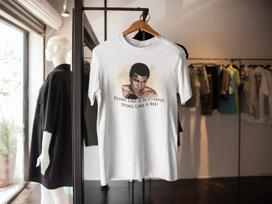 MUHAMMAD ALI INSPIRED T-shirt STING LIKE A BEE BOXING GREATEST ADULTS KIDS S