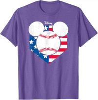 New Disney - Mickey Baseball Diamond Fashion Casual T-Shirt S-4XL Four Seasons L