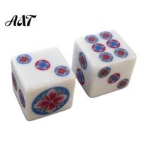 Six Sided Dice 2Pcs 25MM Mahjong Set, Decorative for Table Game, Board Plastic Set Casino Theme Party, Mah Jongg Accessories, Gift Men Women 2pcs