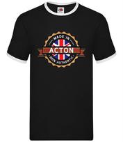 Made In Acton - Mens Ringer - Town City Village Born Love Live Hometown XXL