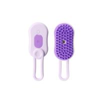 4-in-1 Pet Steam Deshedding Brush with Foldable Handle One Size
