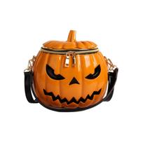 Halloween Pumpkin Shaped Crossbody Bag Funny Shoulder Purse for Women Costume Party One Size
